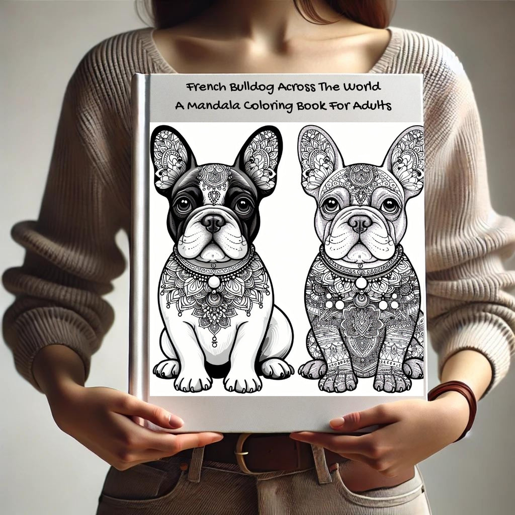 French Bulldog Across The World: A Mandala Coloring Book For Adults