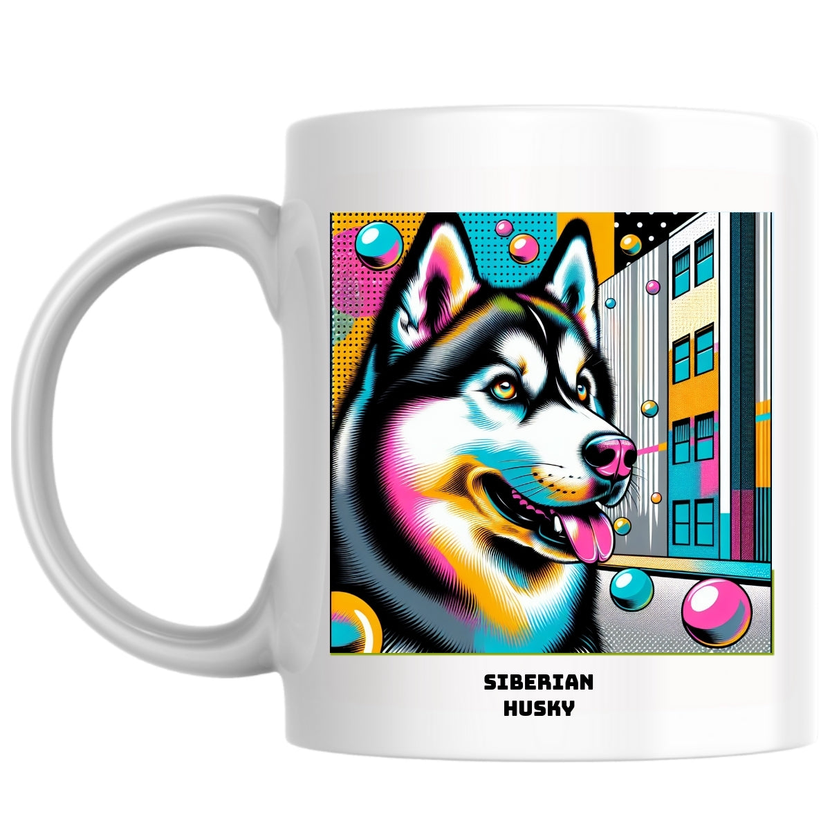 Siberian Husky the Magnificent: Pop Art Coffee Mug