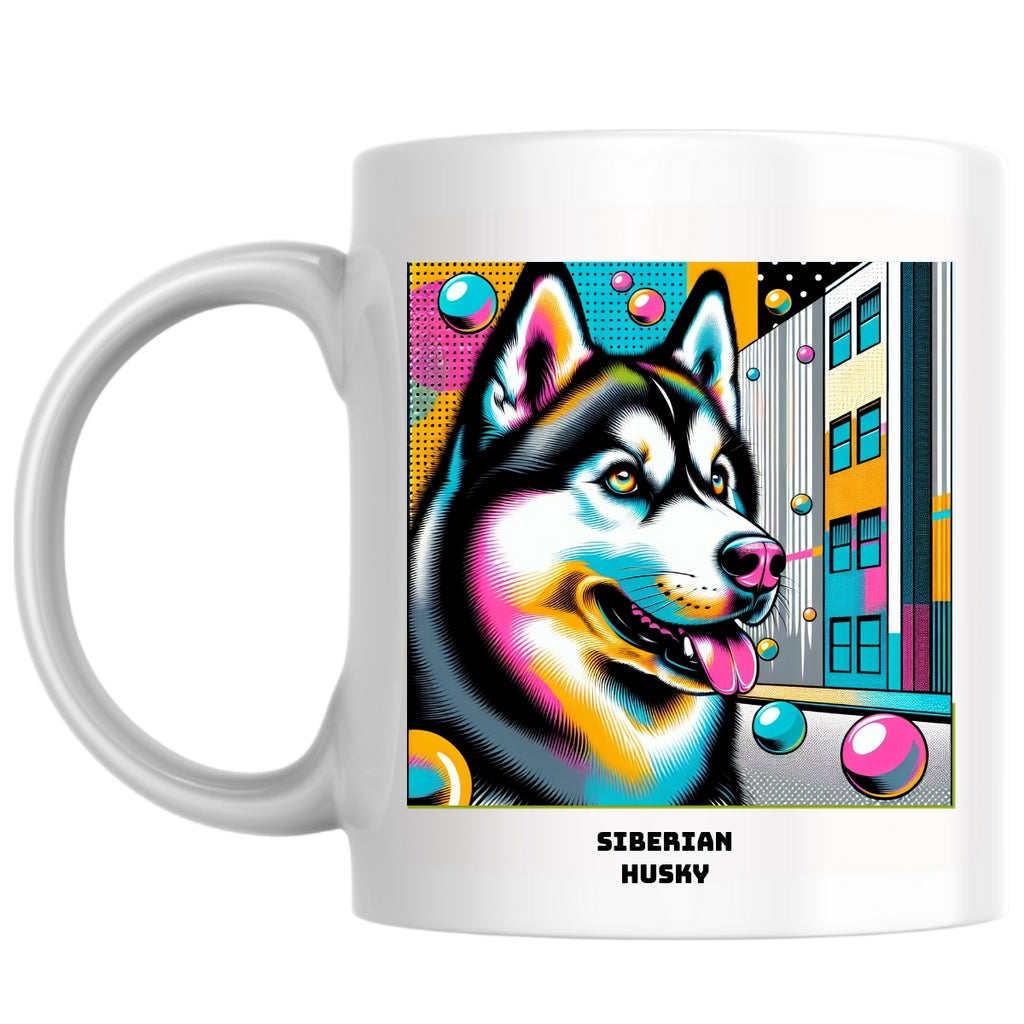 Siberian Husky the Magnificent: Pop Art Coffee Mug