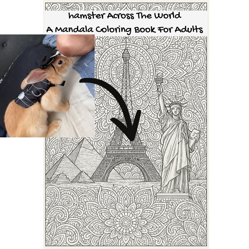 hamster Across The World: A Mandala Coloring Book For Adults