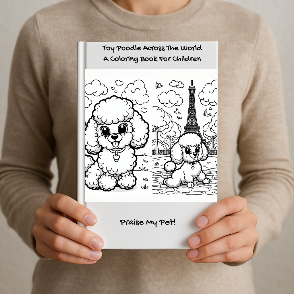 Toy Poodle Across The World: A Coloring Book For Children
