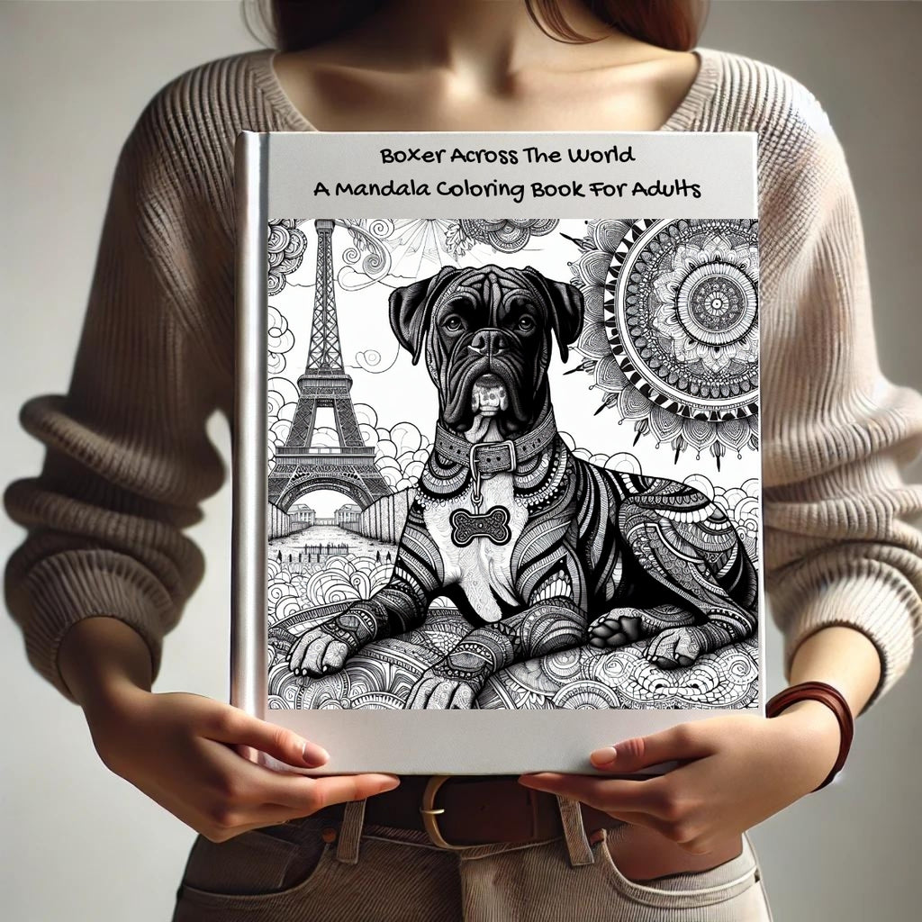 Boxer Across The World: A Mandala Coloring Book For Adults