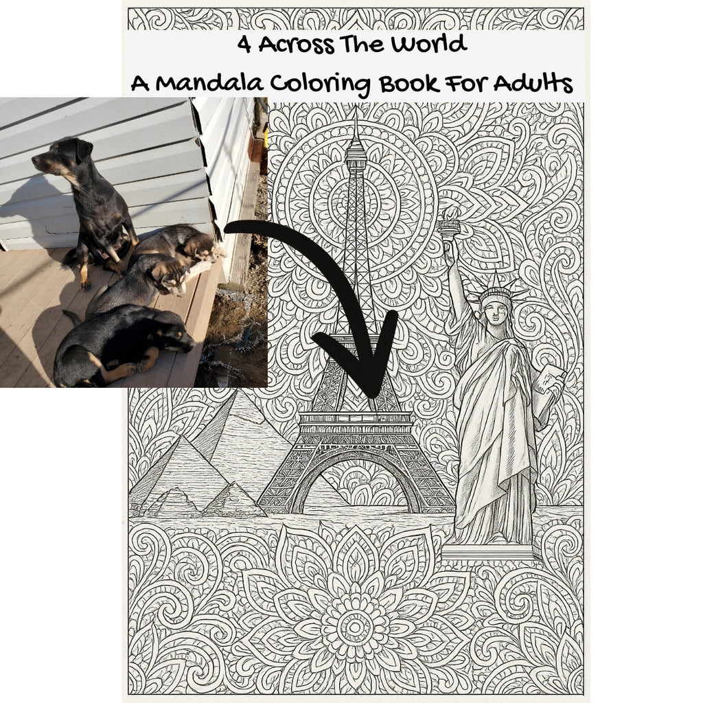 4 Across The World: A Mandala Coloring Book For Adults