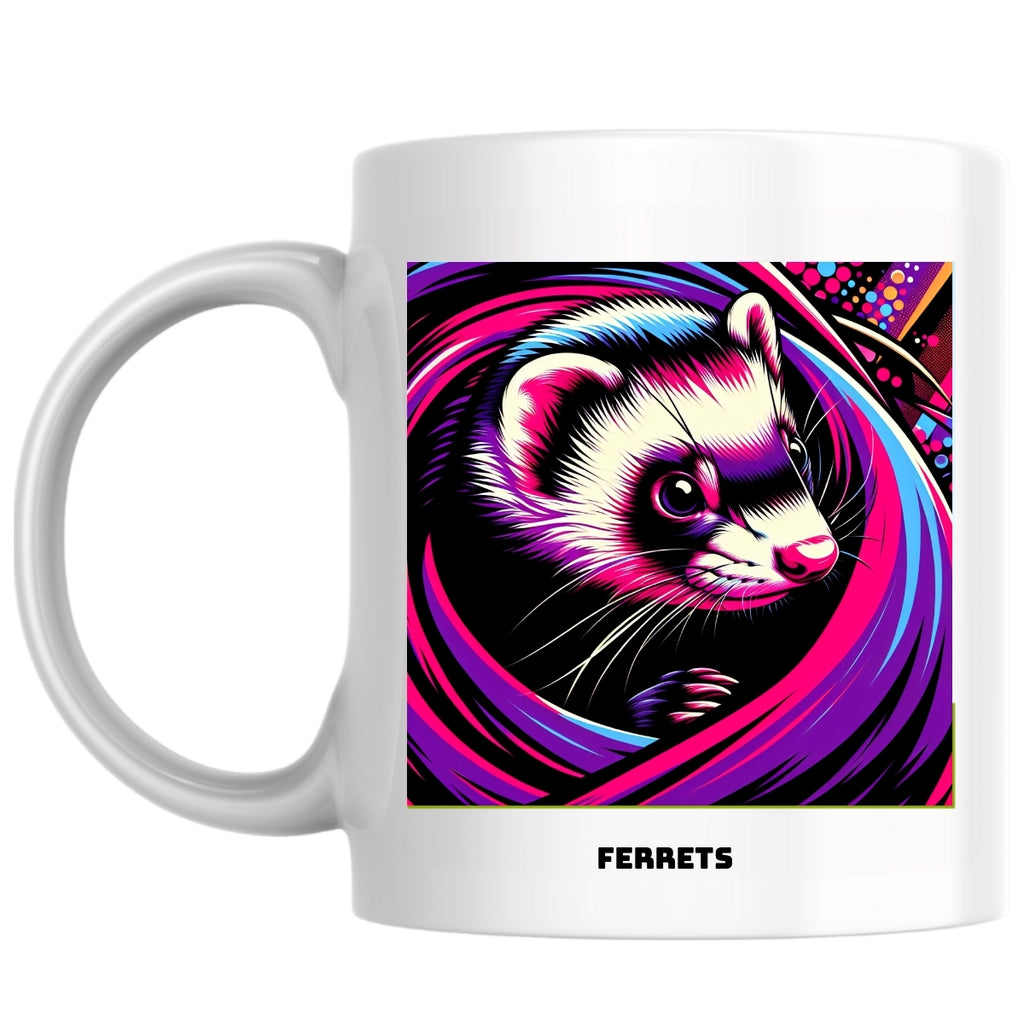 Ferrets the Magnificent: Pop Art Coffee Mug