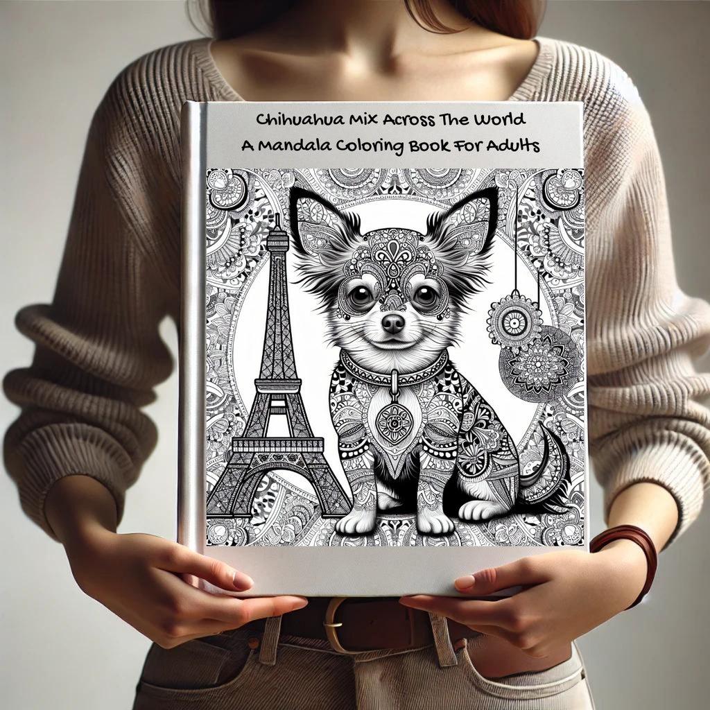 Chihuahua Mix Across The World: A Mandala Coloring Book For Adults