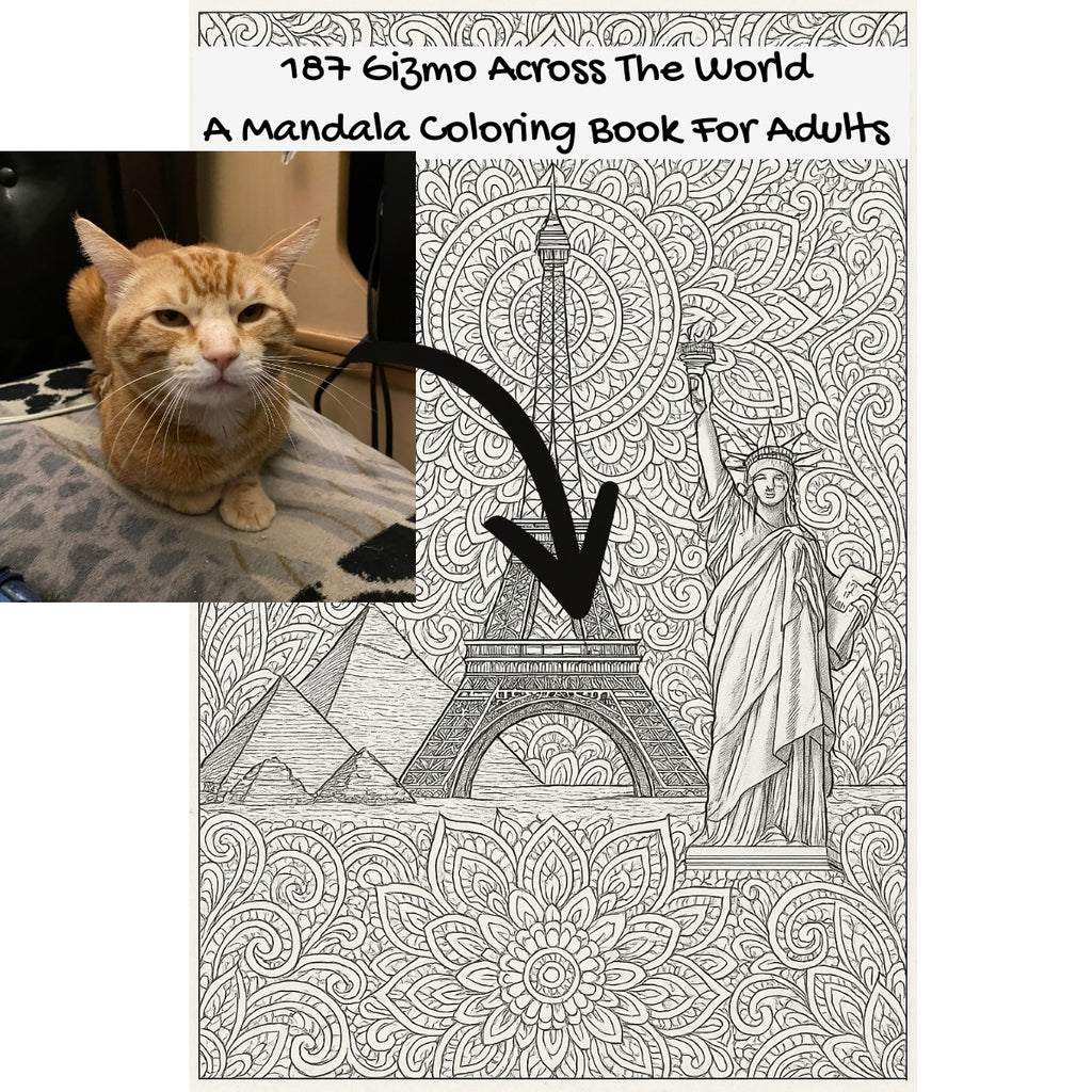 187 Gizmo Across The World: A Mandala Coloring Book For Adults