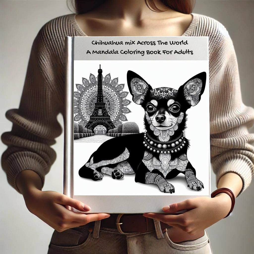 Chihuahua mix Across The World: A Mandala Coloring Book For Adults