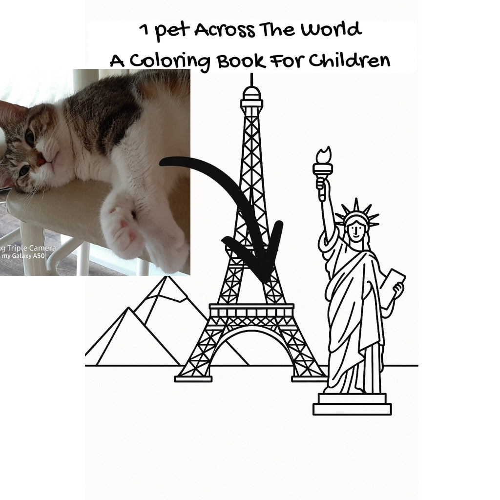 1 pet Across The World: A Coloring Book For Children
