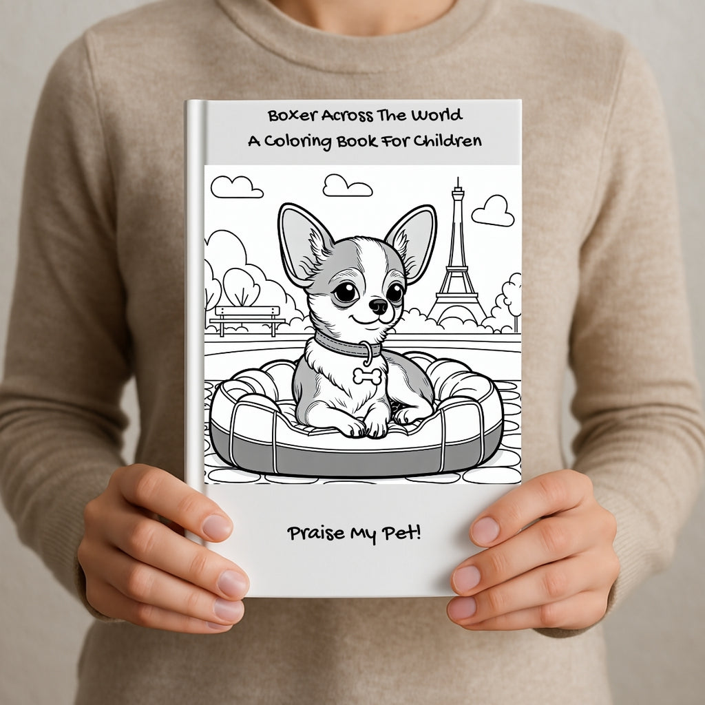 Boxer Across The World: A Coloring Book For Children