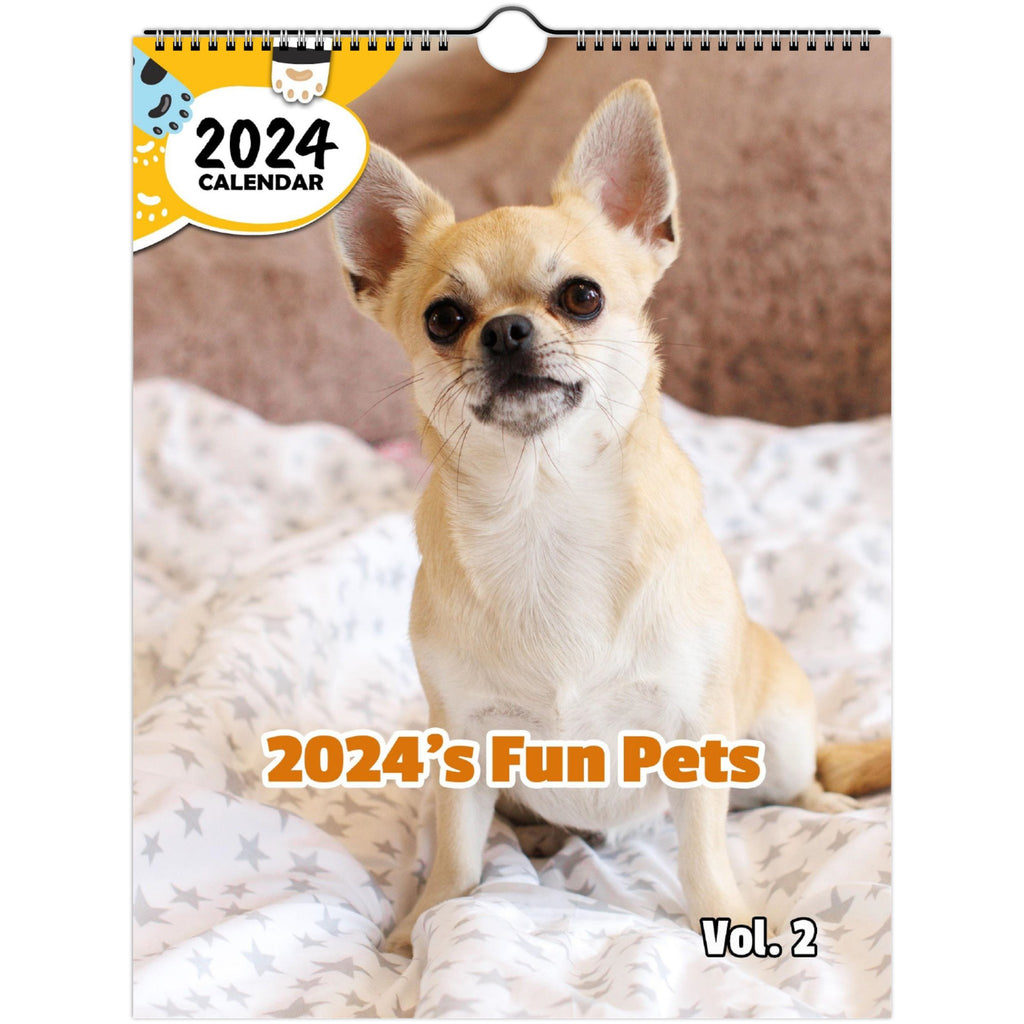 2024's Fun Pets Volume Two: 2024 Wall Calendar (Published)