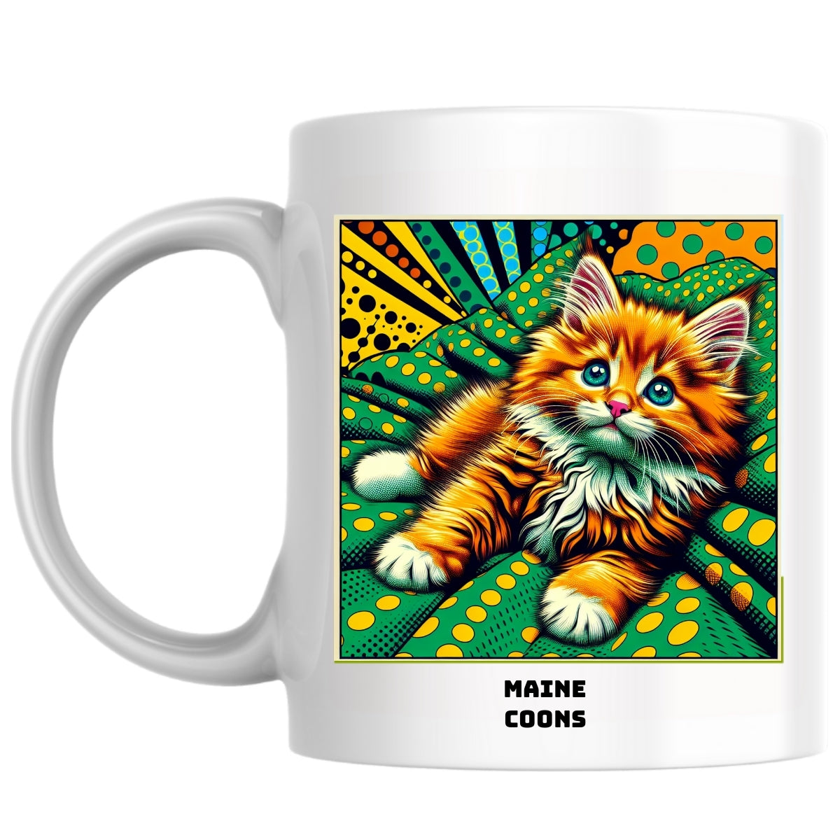 Maine Coons the Magnificent: Pop Art Coffee Mug