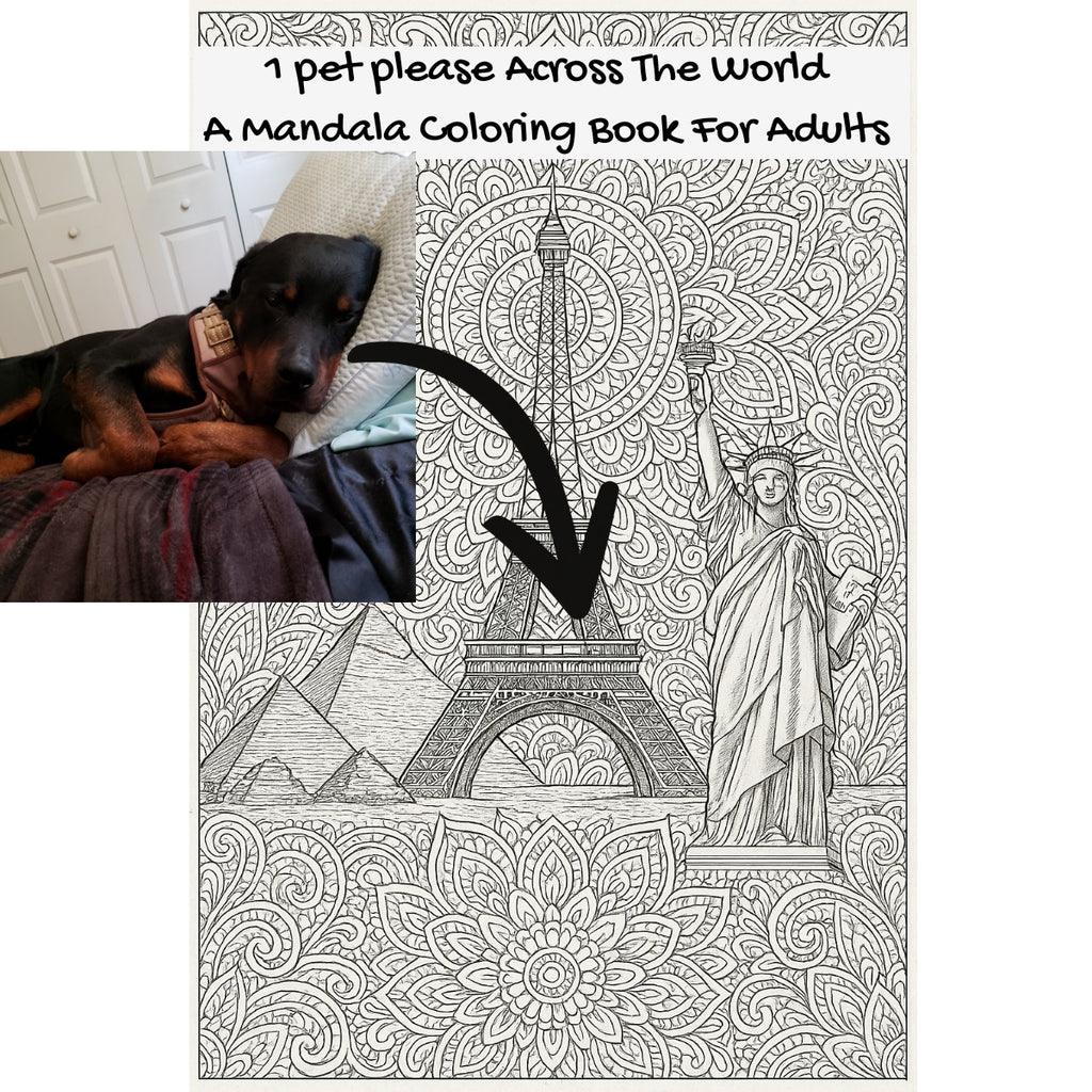 1 pet please Across The World: A Mandala Coloring Book For Adults