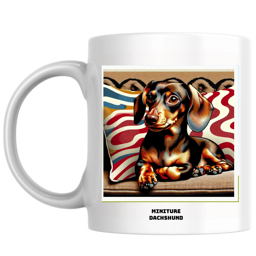 Miniture Dachshund the Magnificent: Pop Art Coffee Mug