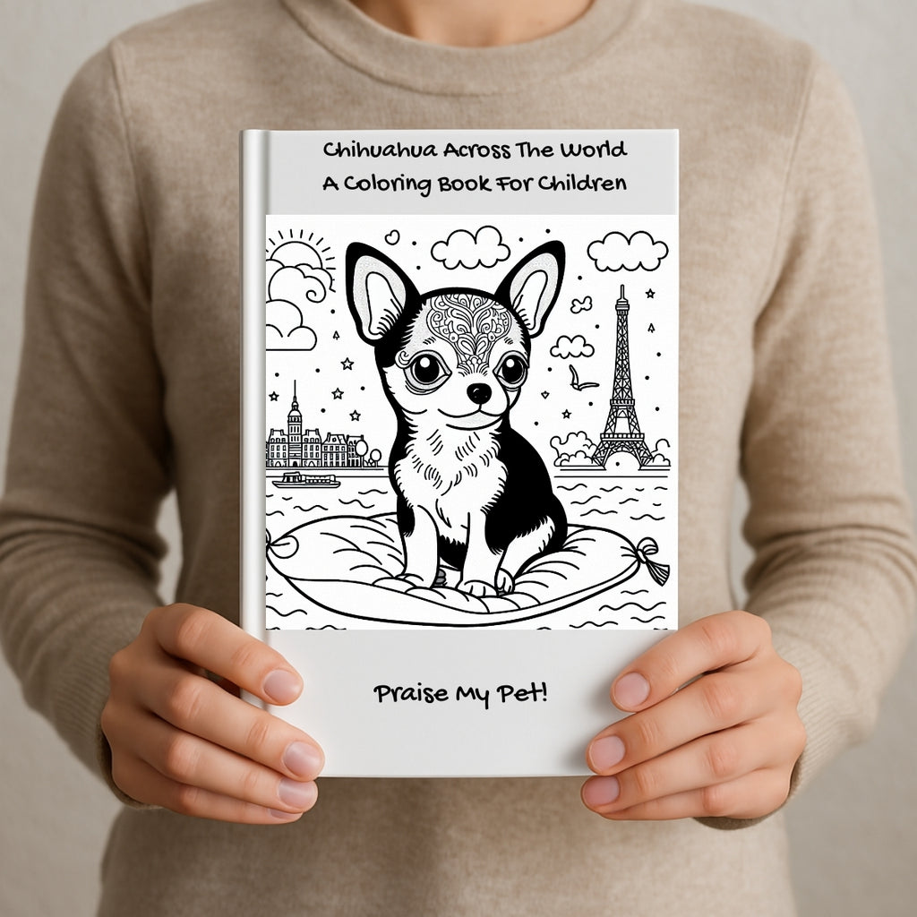 Chihuahua Across The World: A Coloring Book For Children