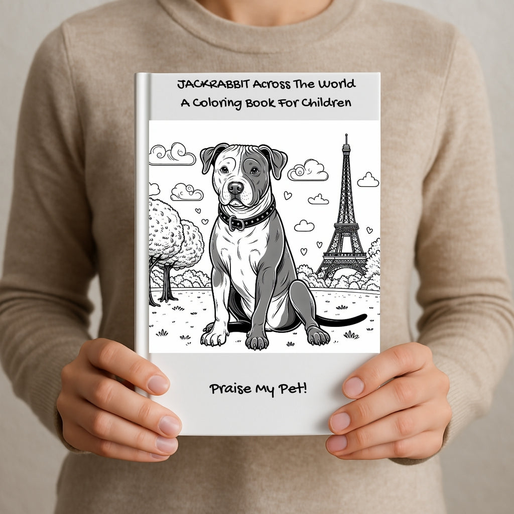 JACKRABBIT Across The World: A Coloring Book For Children