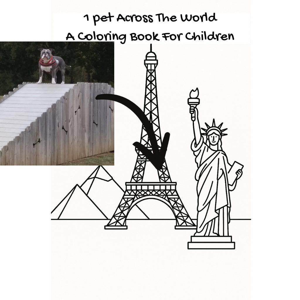 1 pet Across The World: A Coloring Book For Children