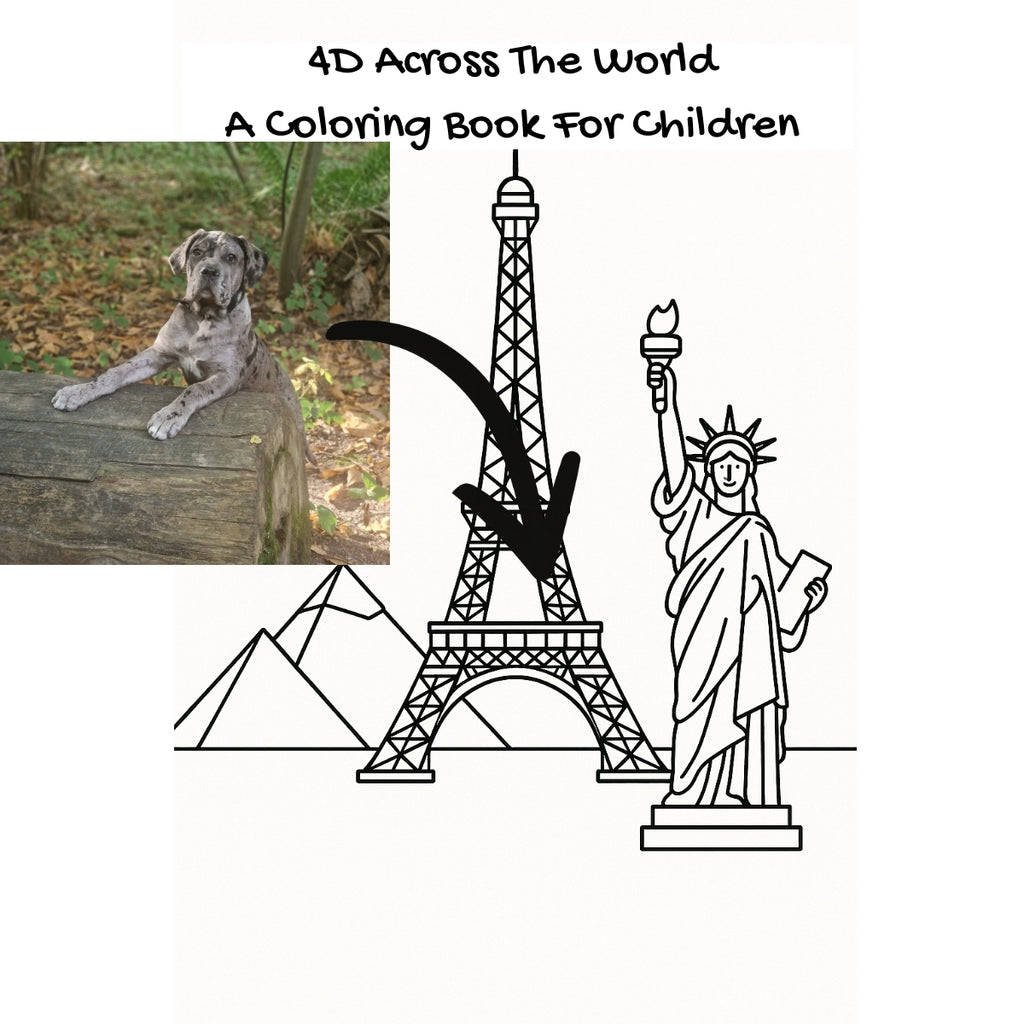 4D Across The World: A Coloring Book For Children