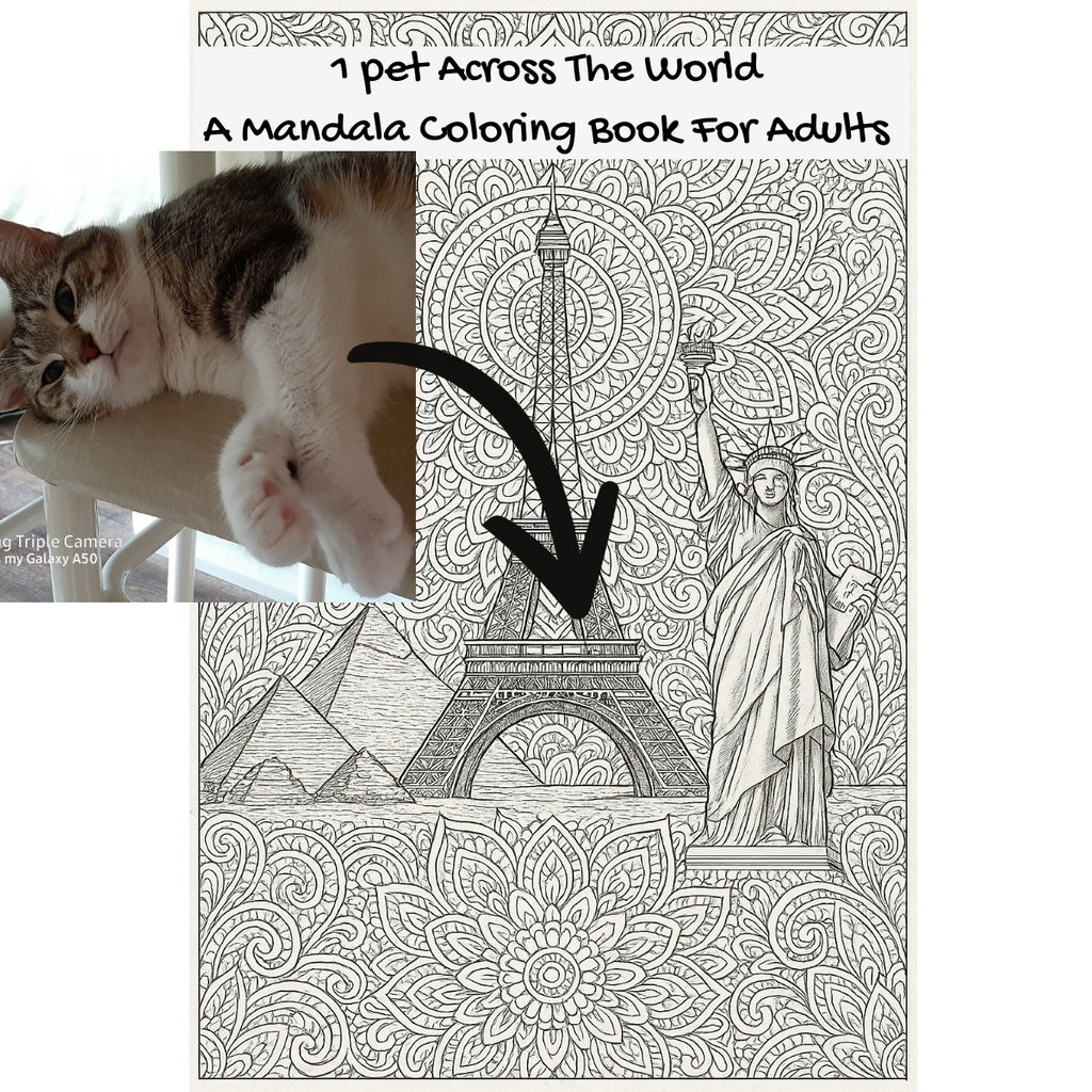 1 pet Across The World: A Mandala Coloring Book For Adults