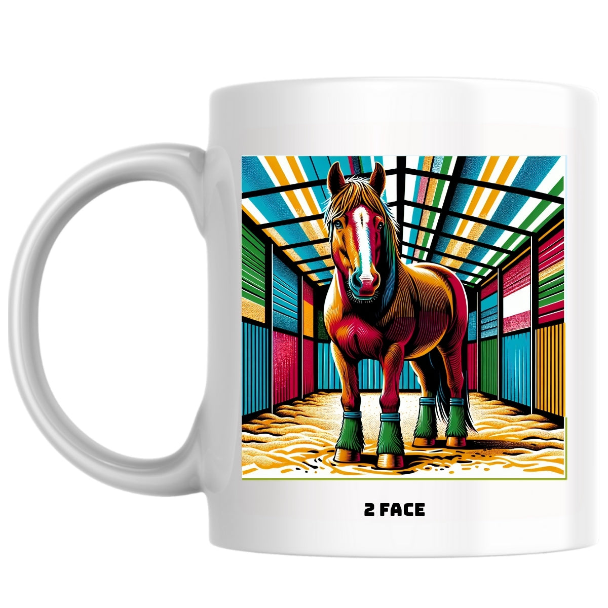 2 Face the Magnificent: Pop Art Coffee Mug
