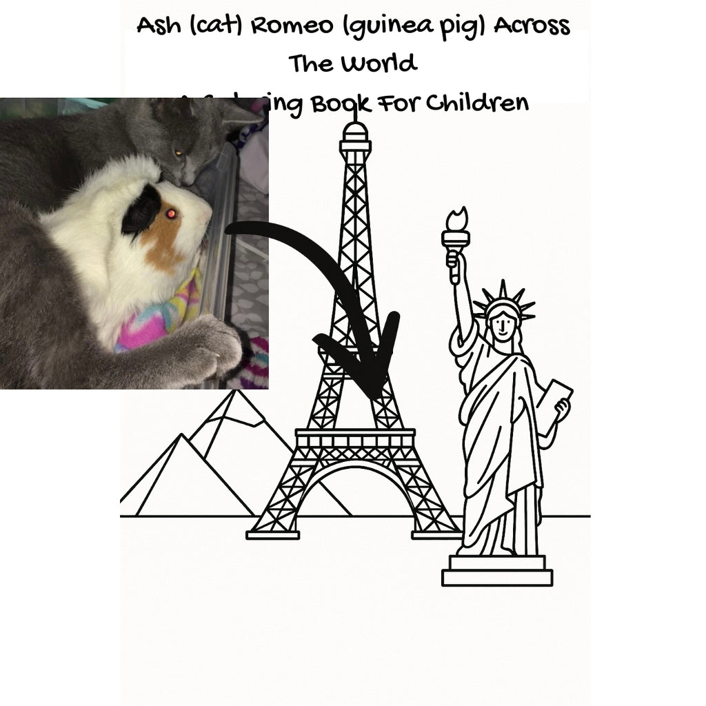 Ash (cat) Romeo (guinea pig) Across The World: A Coloring Book For Children