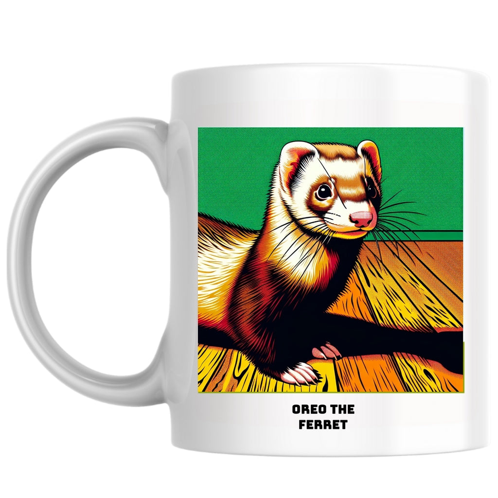 Oreo the ferret the Magnificent: Pop Art Coffee Mug