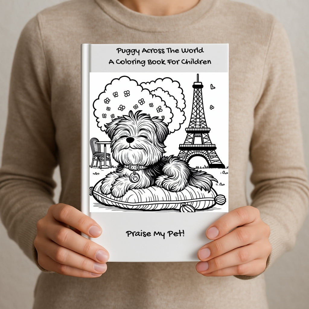 Puggy Across The World: A Coloring Book For Children