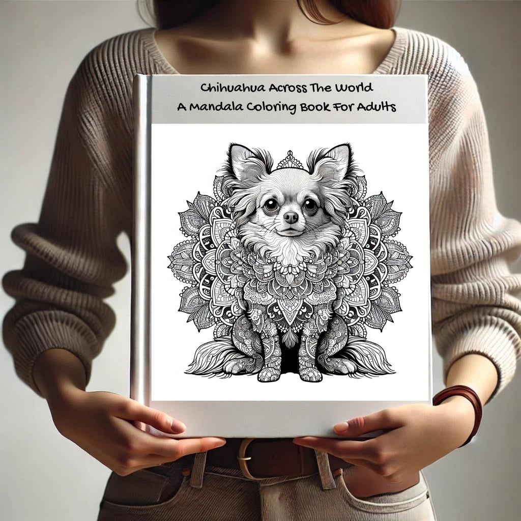 Chihuahua Across The World: A Mandala Coloring Book For Adults