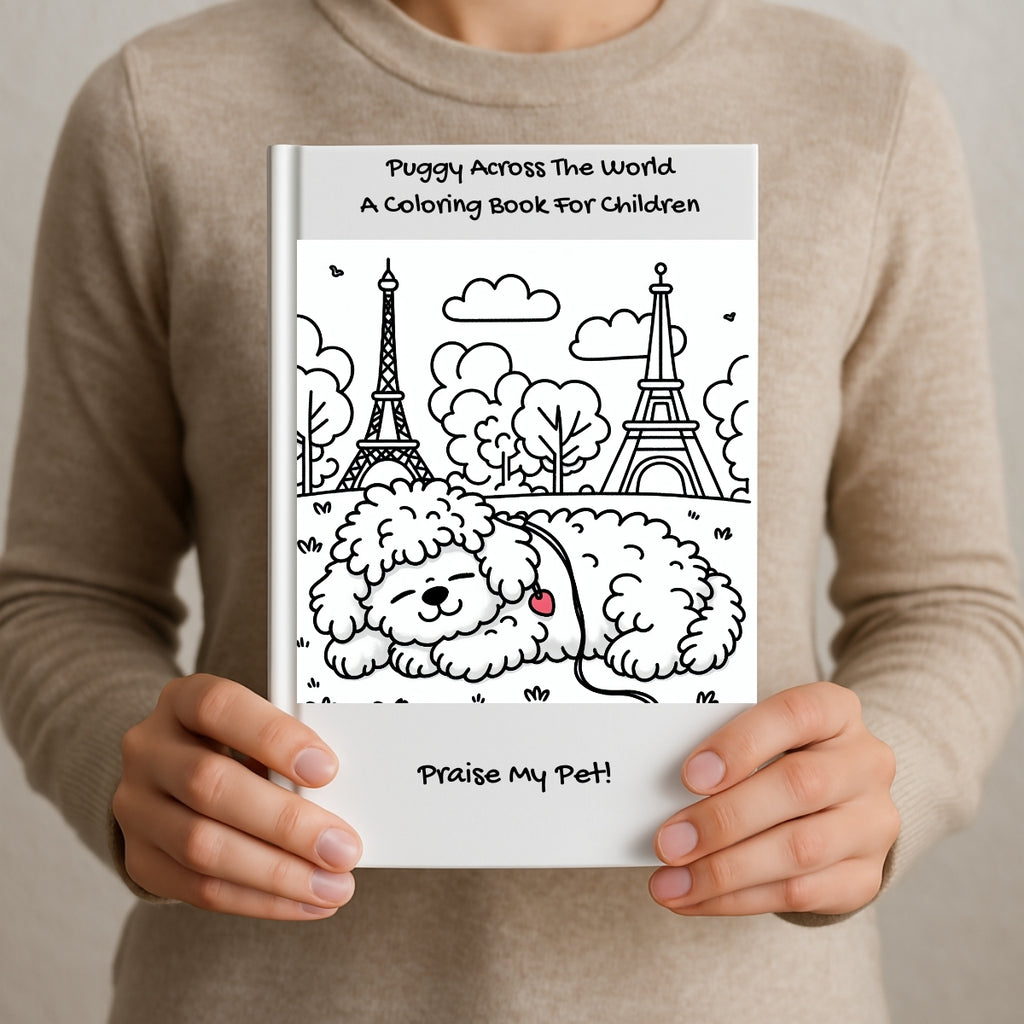 Puggy Across The World: A Coloring Book For Children