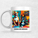 Sausha and Hercules the Magnificent: Pop Art Coffee Mug