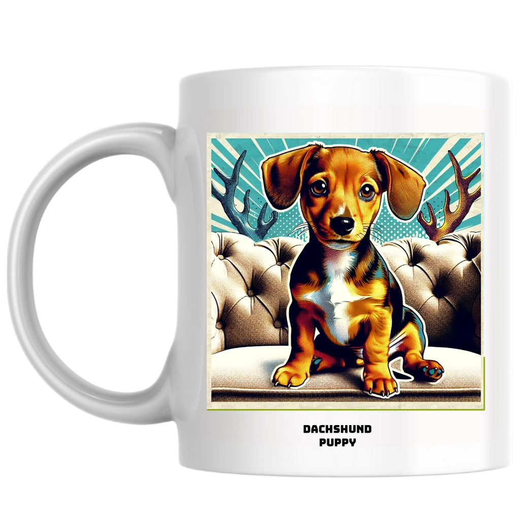 Dachshund puppy the Magnificent: Pop Art Coffee Mug