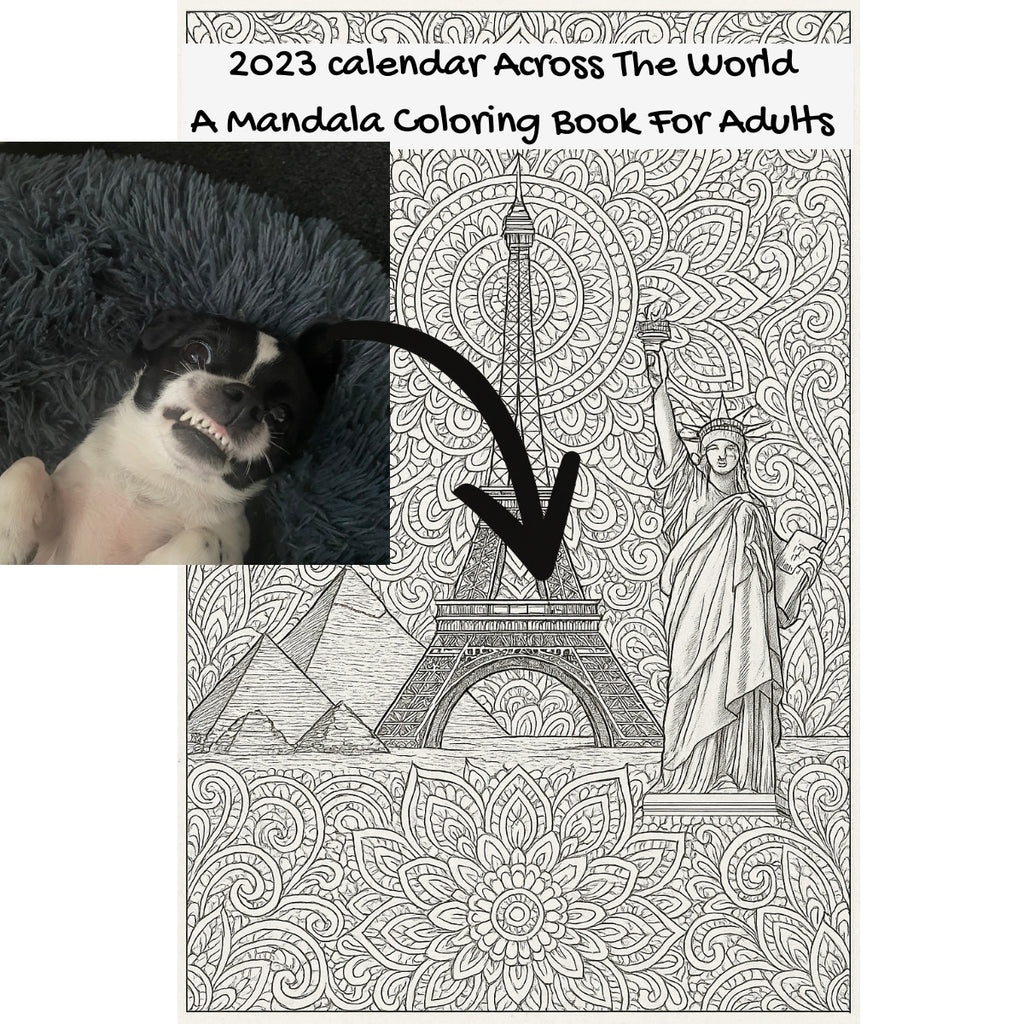 2023 calendar Across The World: A Mandala Coloring Book For Adults