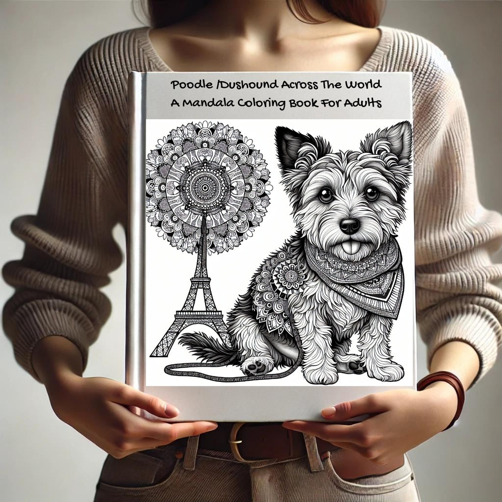 Poodle /Dushound Across The World: A Mandala Coloring Book For Adults