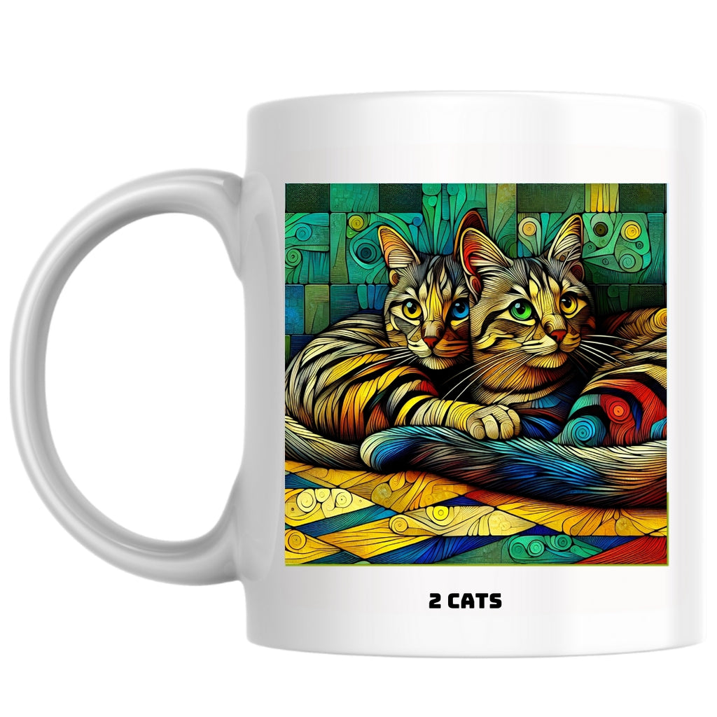 2 cats the Magnificent: Pop Art Coffee Mug