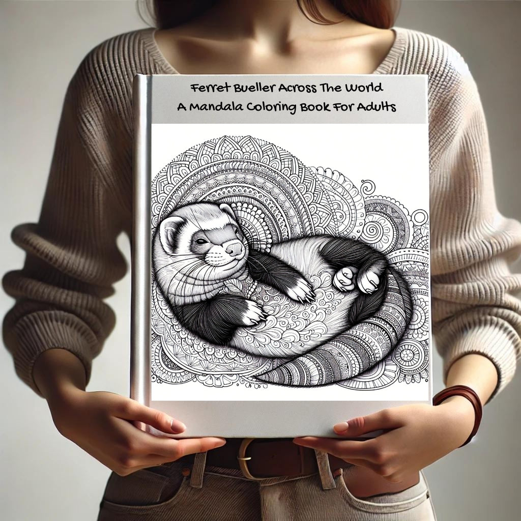 Ferret Bueller Across The World: A Mandala Coloring Book For Adults