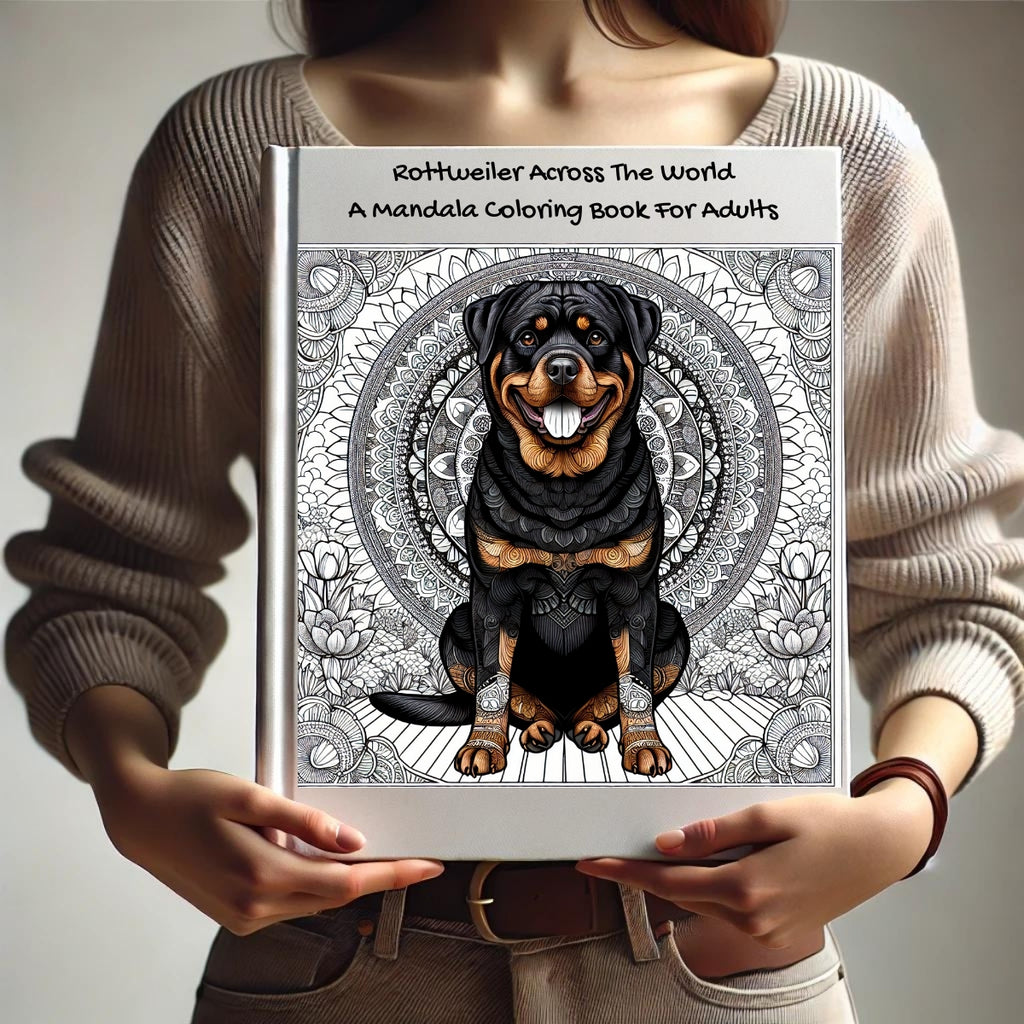 Rottweiler Across The World: A Mandala Coloring Book For Adults