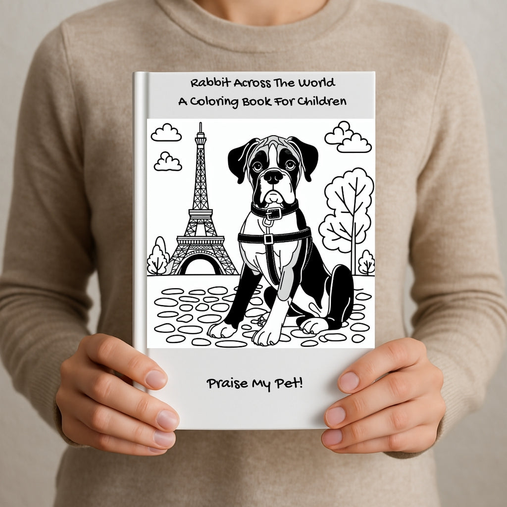 Rabbit Across The World: A Coloring Book For Children