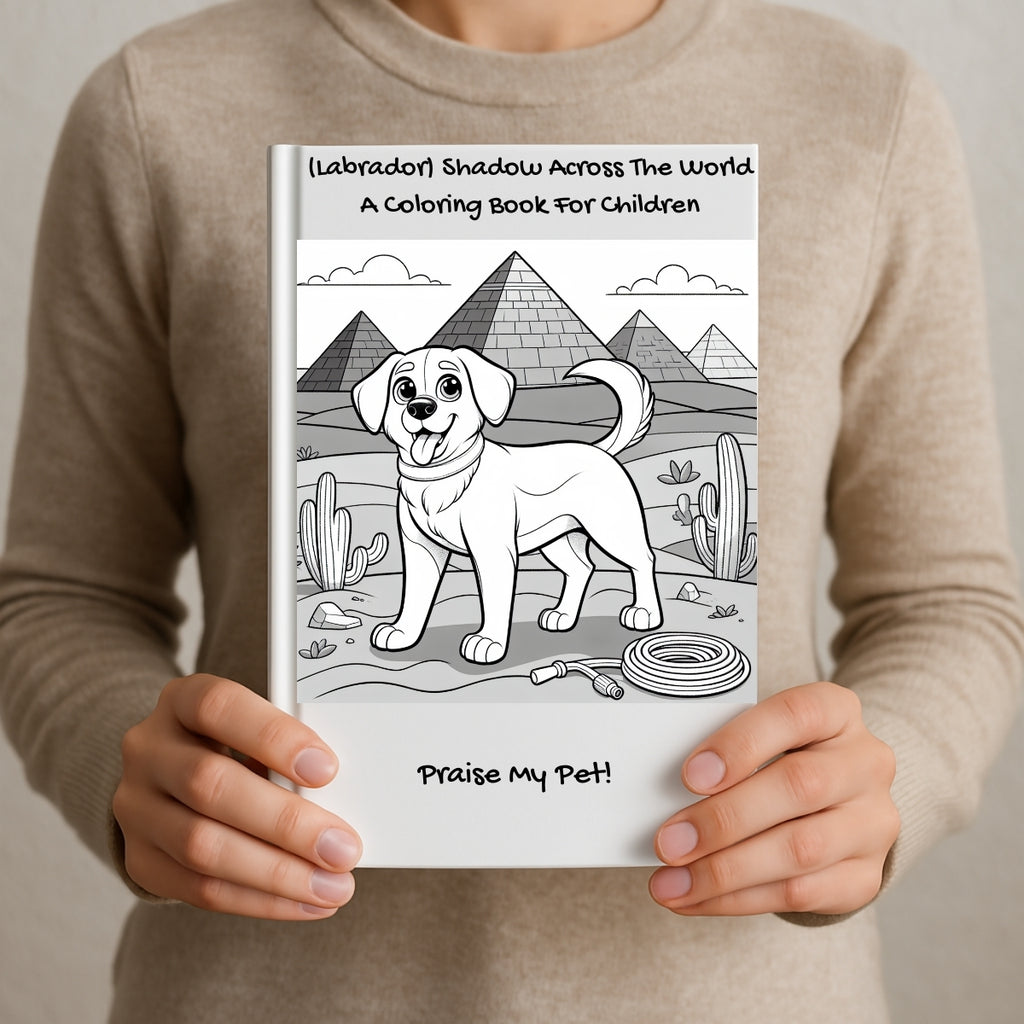 (Labrador) Shadow Across The World: A Coloring Book For Children
