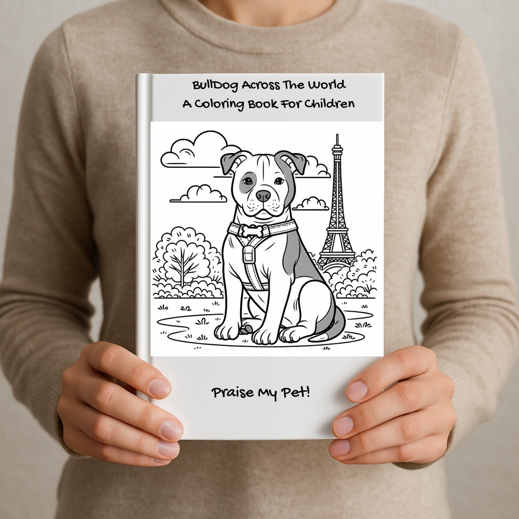 BullDog Across The World: A Coloring Book For Children