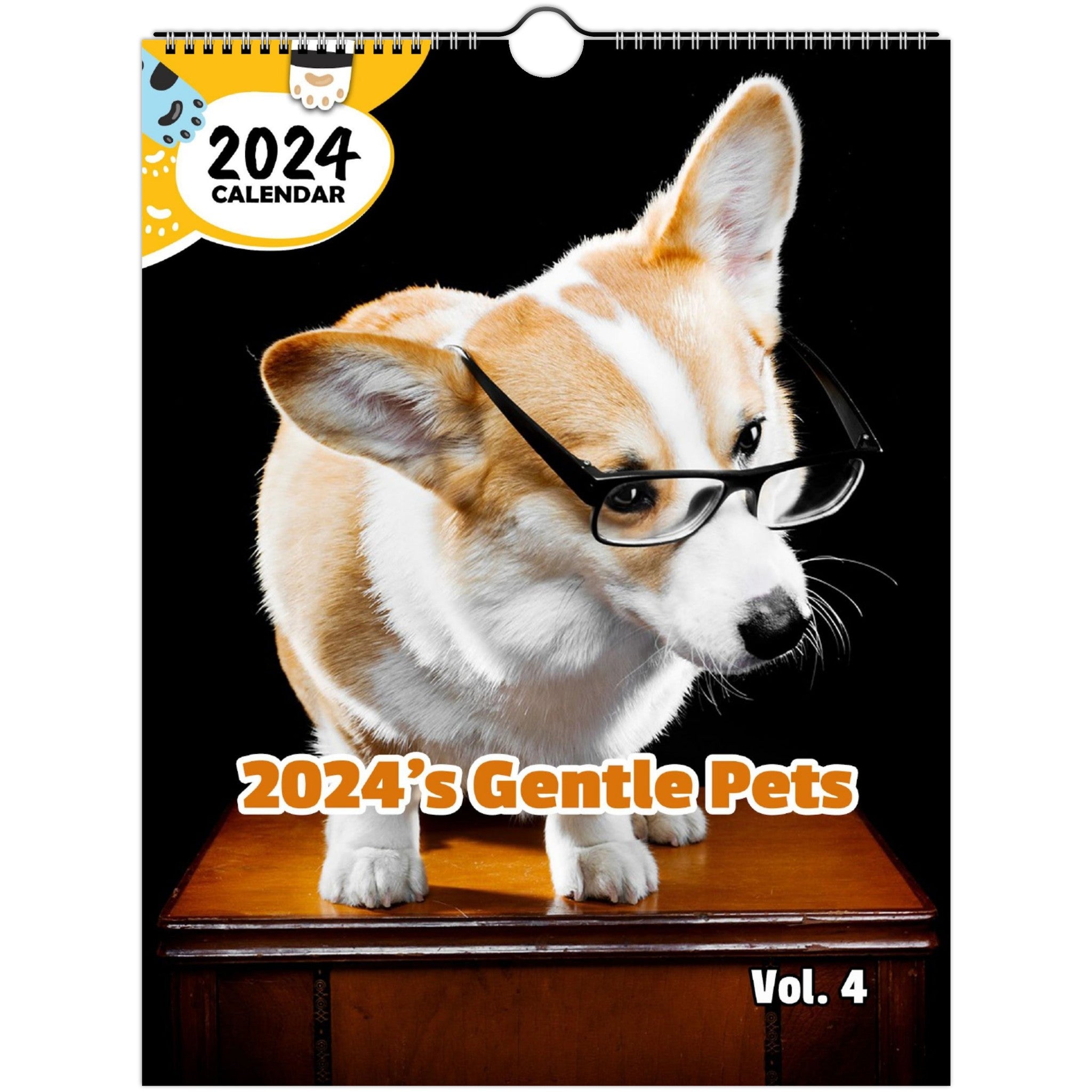 2024's Gentle Pets Volume Four: 2024 Wall Calendar (Published)