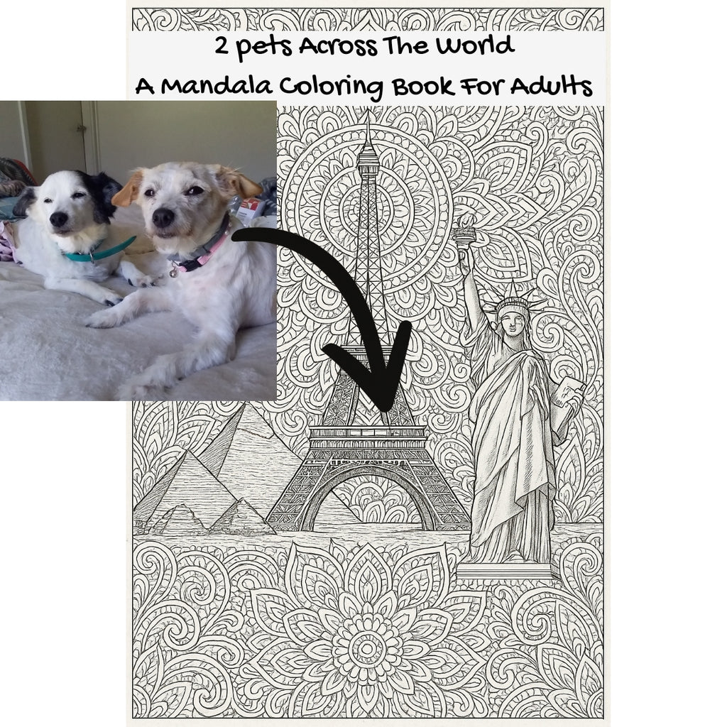 2 pets Across The World: A Mandala Coloring Book For Adults