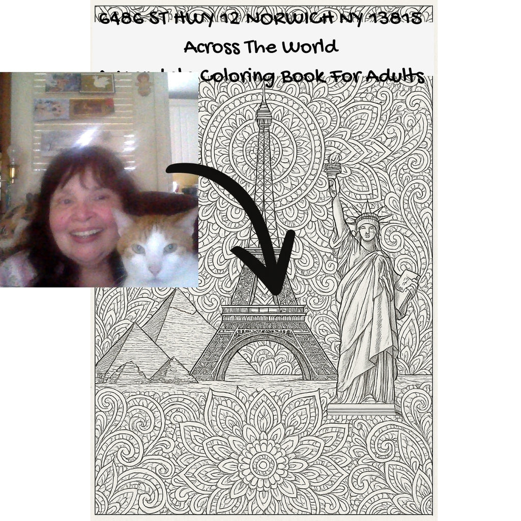 6486  ST HWY   12  NORWICH NY  13815 Across The World: A Mandala Coloring Book For Adults