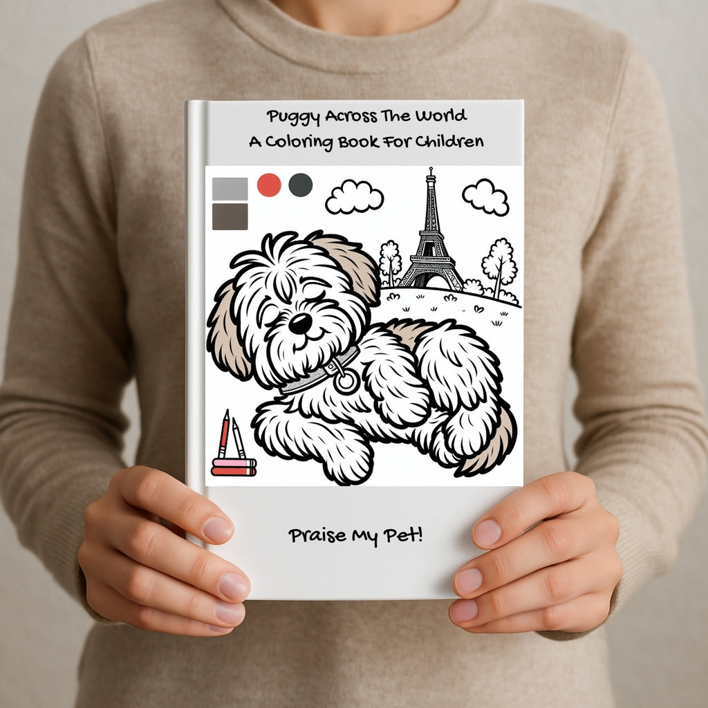 Puggy Across The World: A Coloring Book For Children