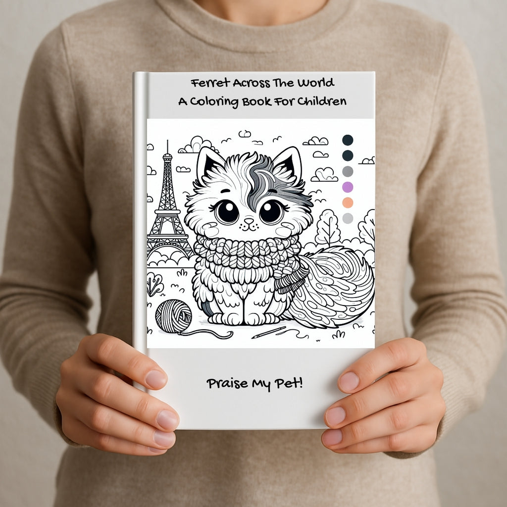Ferret Across The World: A Coloring Book For Children