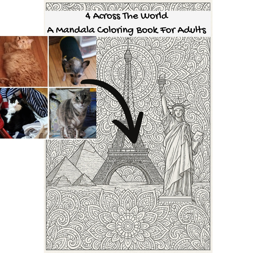 4 Across The World: A Mandala Coloring Book For Adults