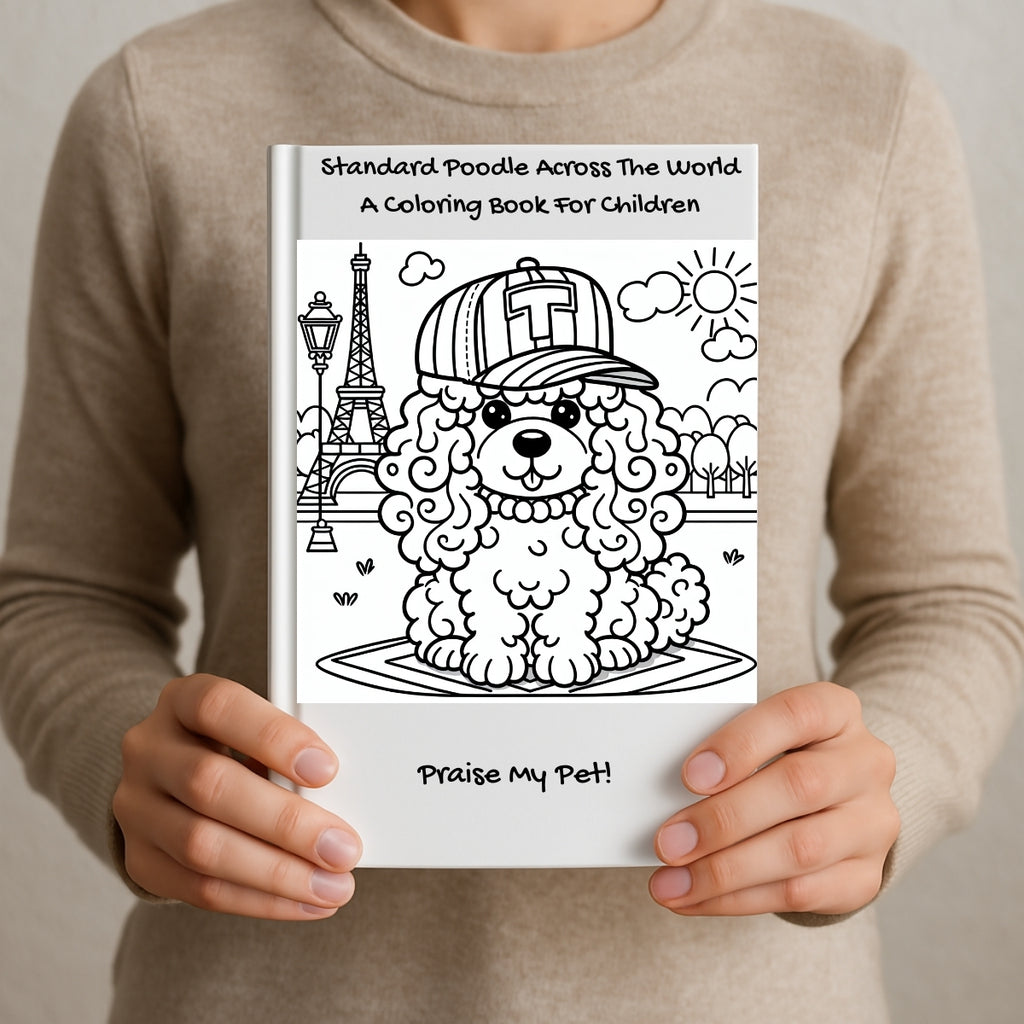 Standard Poodle Across The World: A Coloring Book For Children