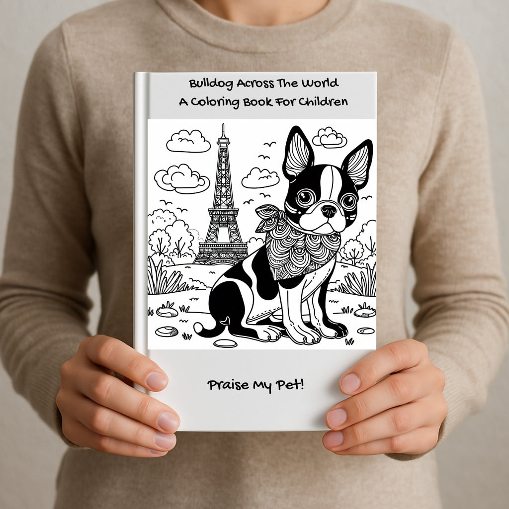 Bulldog Across The World: A Coloring Book For Children