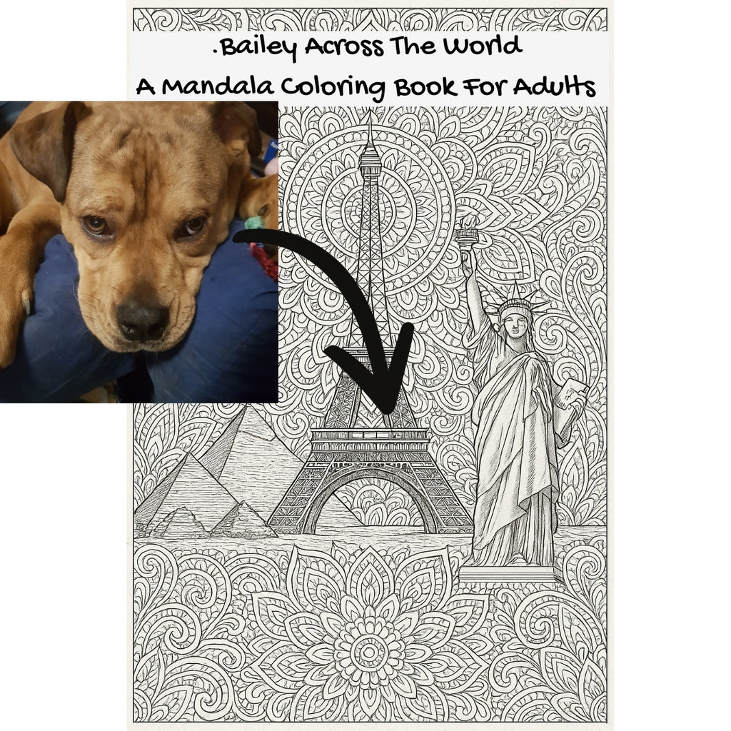 .Bailey Across The World: A Mandala Coloring Book For Adults