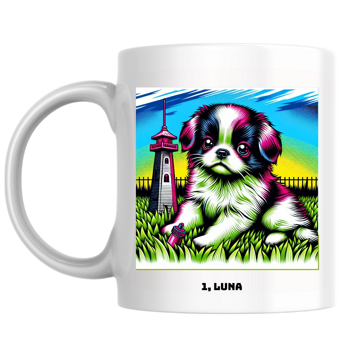 1, Luna the Magnificent: Pop Art Coffee Mug
