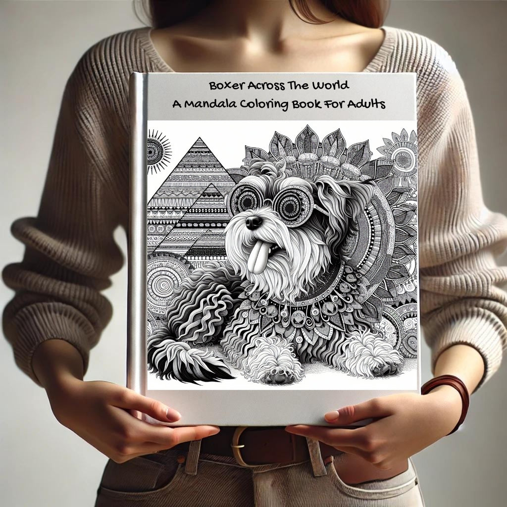 Boxer Across The World: A Mandala Coloring Book For Adults