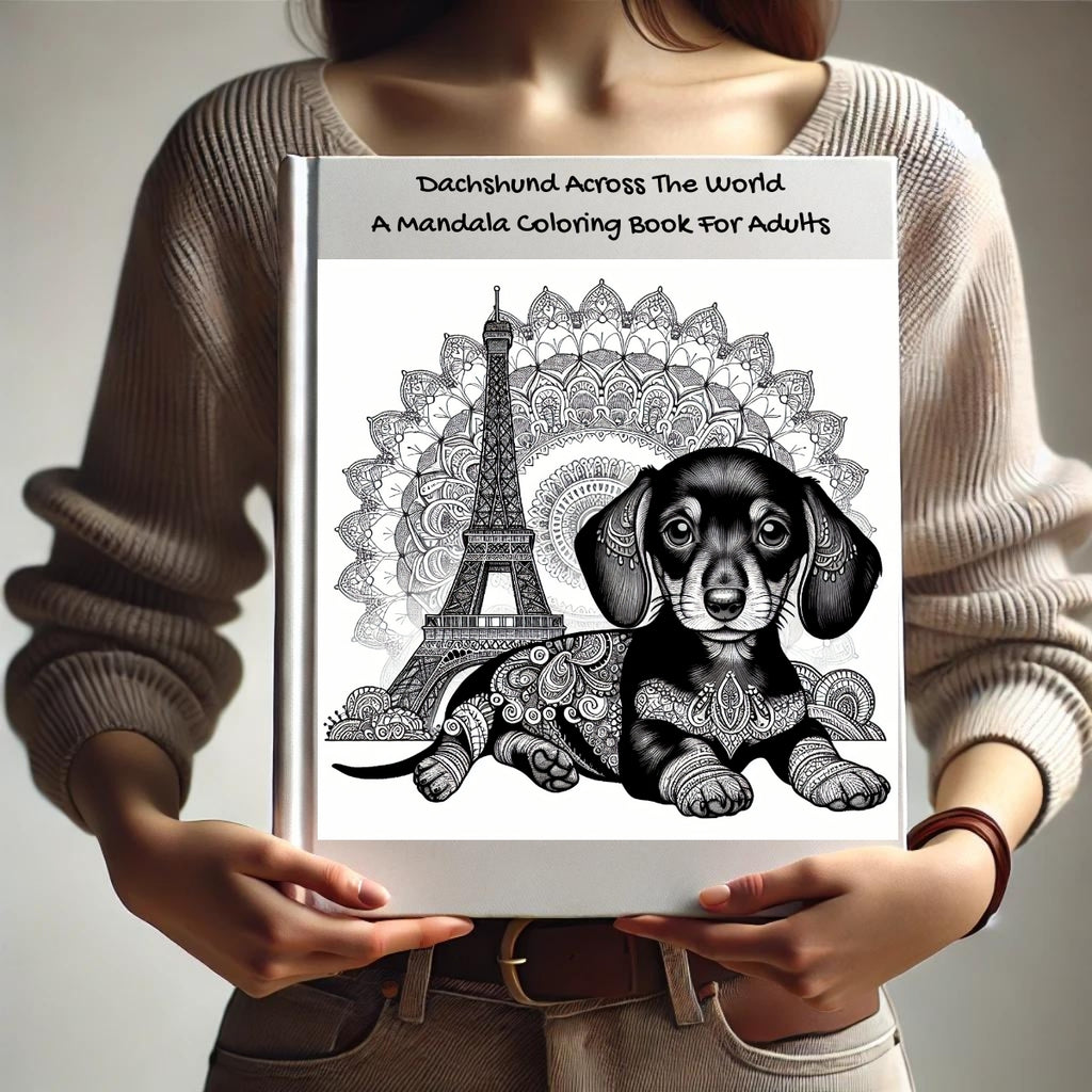 Dachshund Across The World: A Mandala Coloring Book For Adults